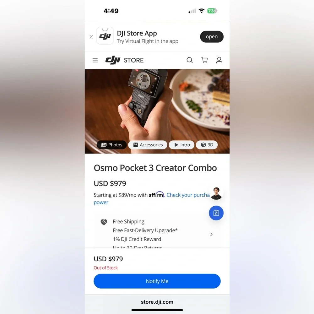 Dji Osmo Pocket 3 Creator Combo